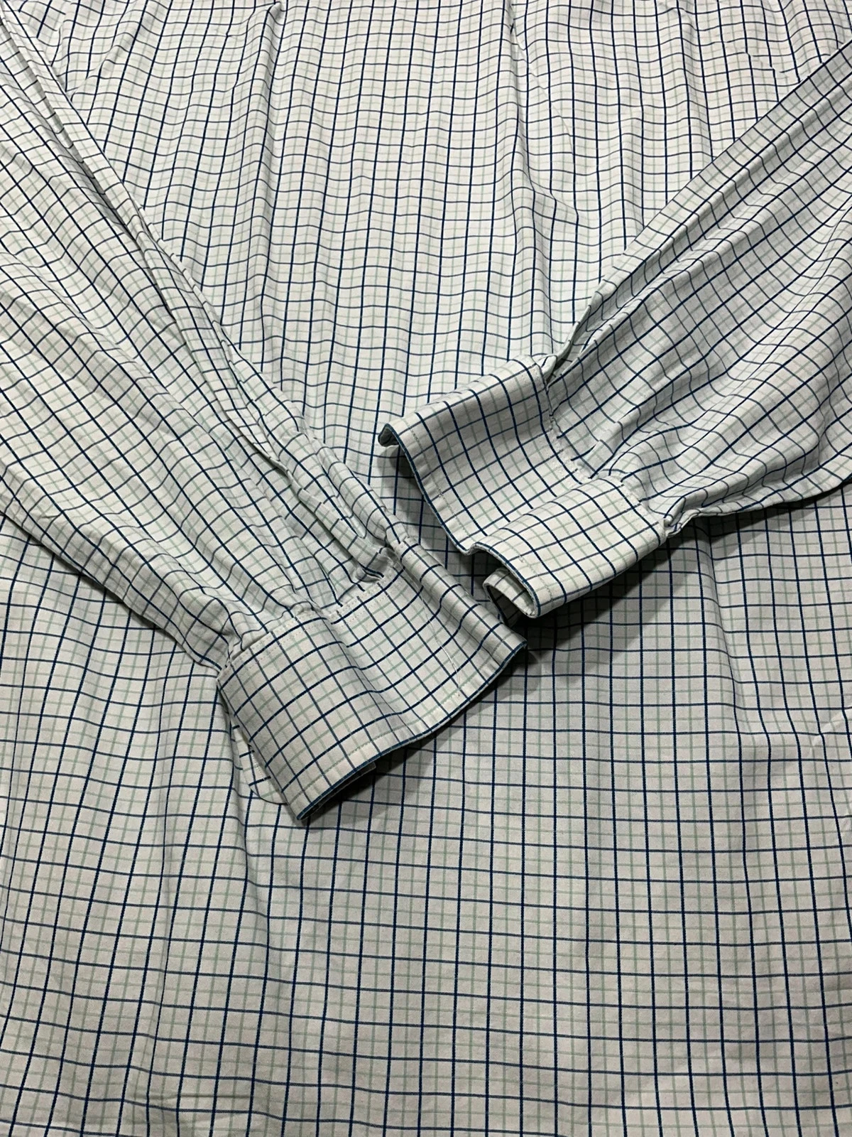 Chemise Tommy Hilfiger Slim Fit Taille 17 34-35 Prepy Coton Blanc Carreaux – photo 6